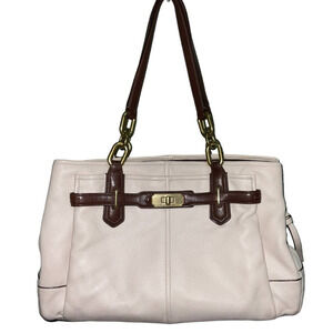 COACH CHELSEA JAYDEN LEATHER CARRYALL BAG OFF WHITE.
